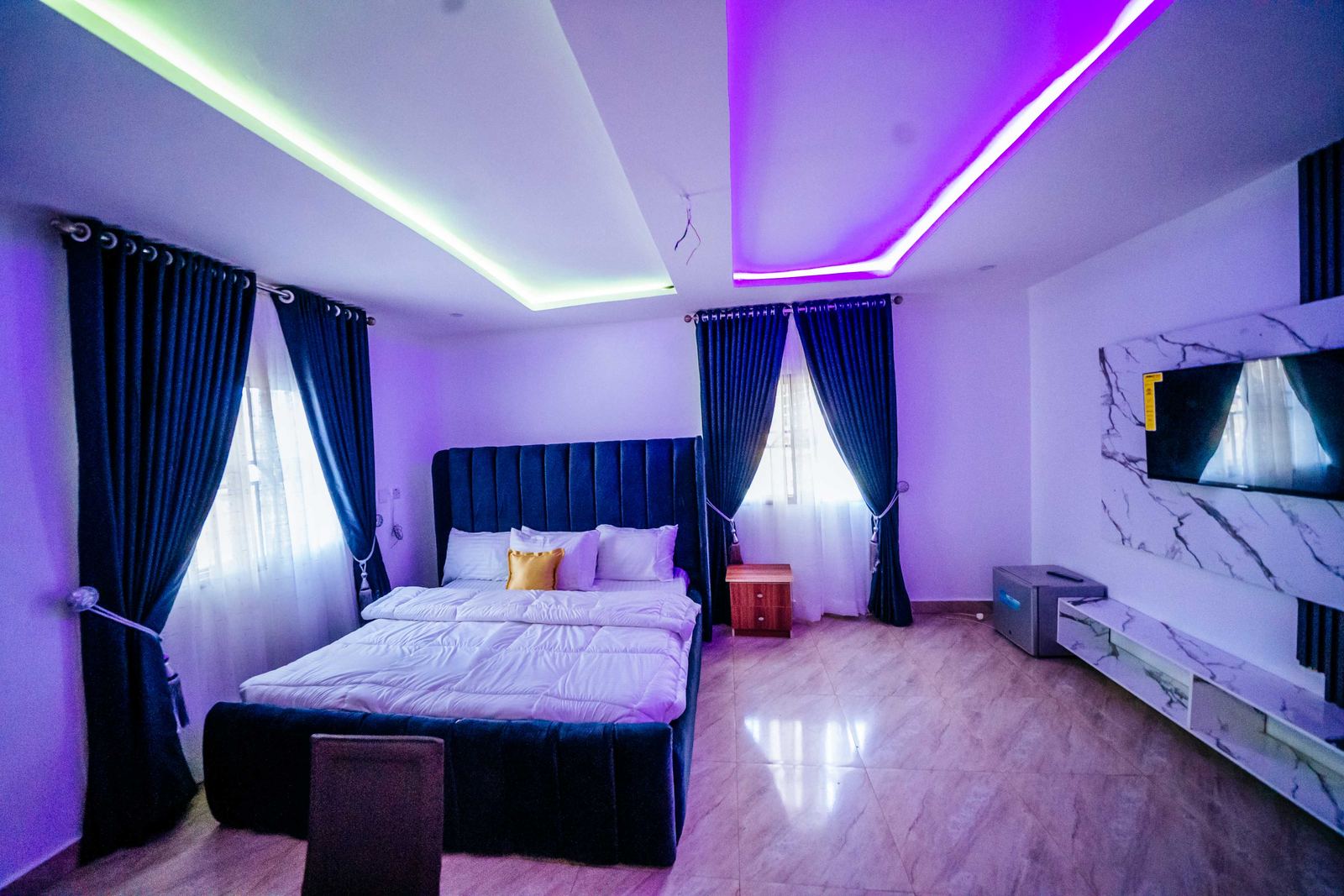 Tallin Luxury Hotel suite with programmable mood lighting